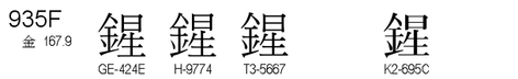 U+935F